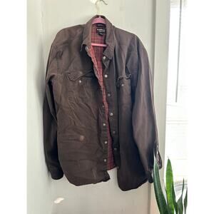 Guide Series Men's Brown Flannel Lined Work Shirt | Size 2XLT